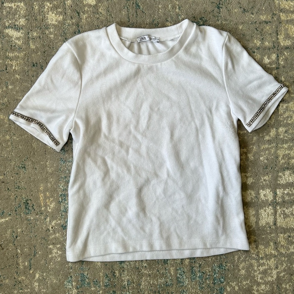 Zara Short Sleeve Knit Top - Size Small